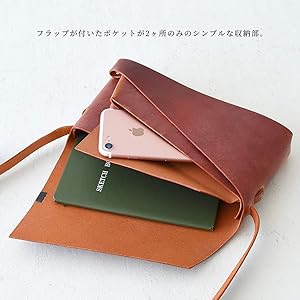 Amazon | [所作] ショサ ブライドルレザー ショルダー ポーチ